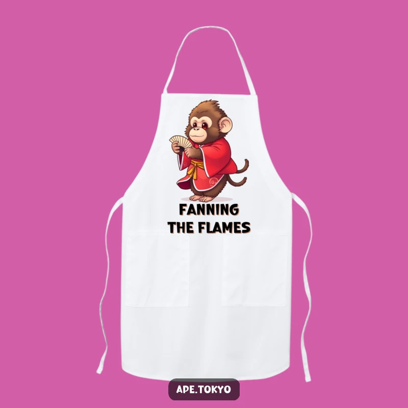 Funny Fluffy Ape Fan Dance Apron: Cook with Comedic Flair