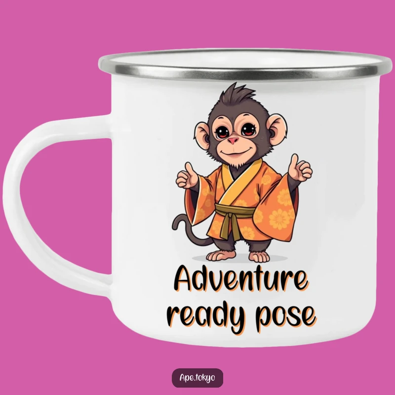 Funny Macaque Kimono Stance Camping Mug: Durable & Stylish Primate Gear Gift