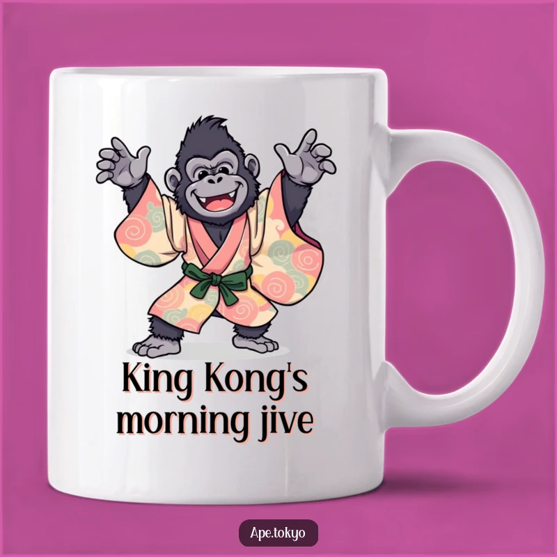 Funny Gorilla Kimono Dance Mug: A Hilarious Gift for Dance Lovers & Primate Fans