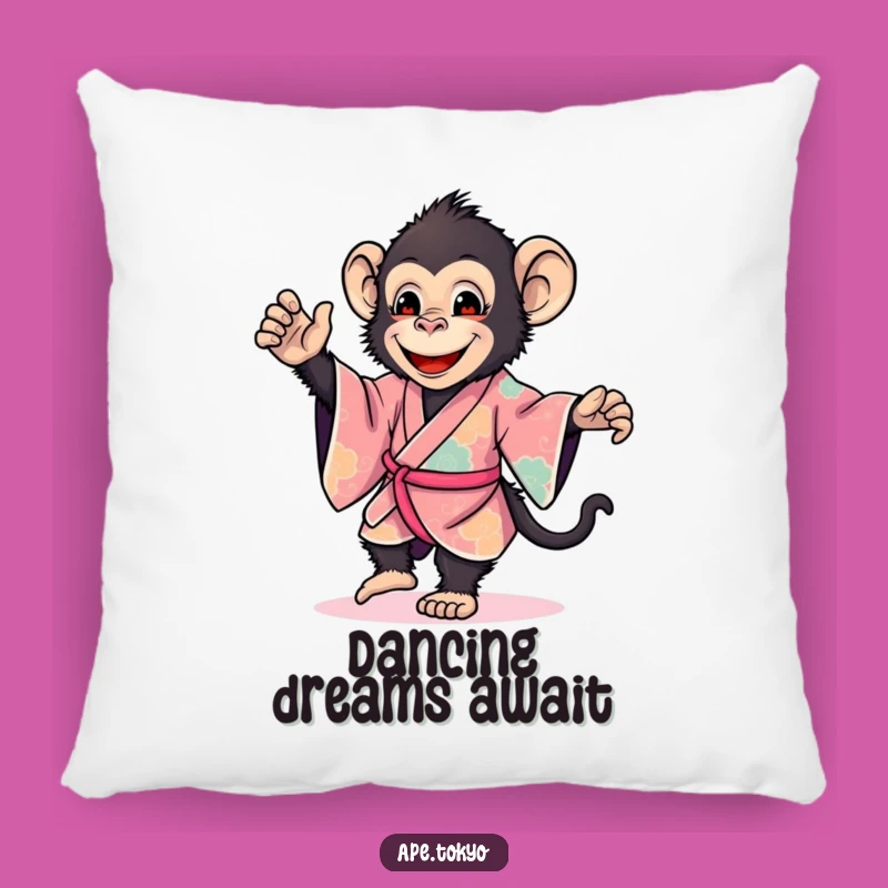 Funny Smiling Ape Kimono Pillow: Cozy Comfort for Joyful Rest