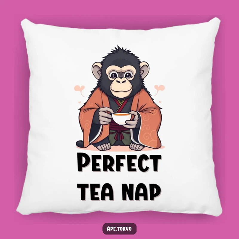 Funny Serene Ape Tea Pillow: Snuggle in Tranquility