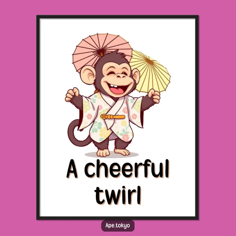 Funny Jolly Ape Parasol Poster: Bring Festive Cheer Home