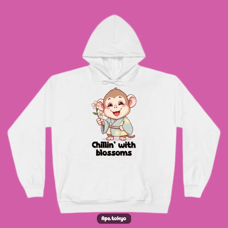 Funny Kimono Ape Hoodie: Cozy Ape Offers Flower, Ultimate Funny Gift!