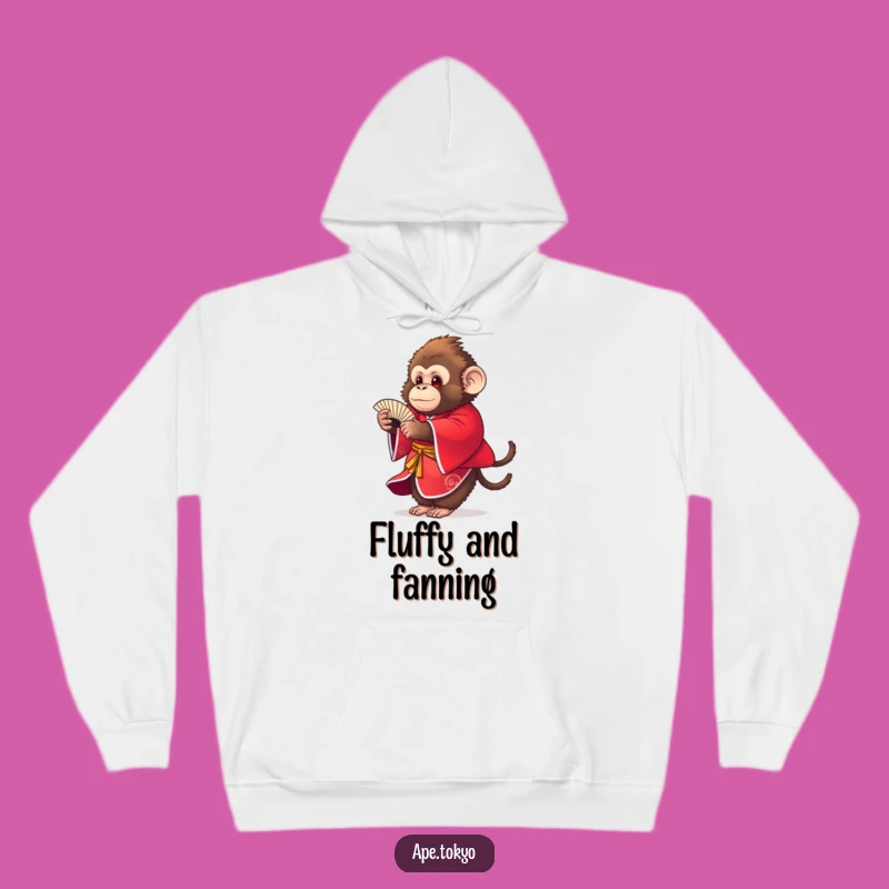 Funny Fluffy Ape Fan Dance Hoodie: Stay Cozy with Humorous Style