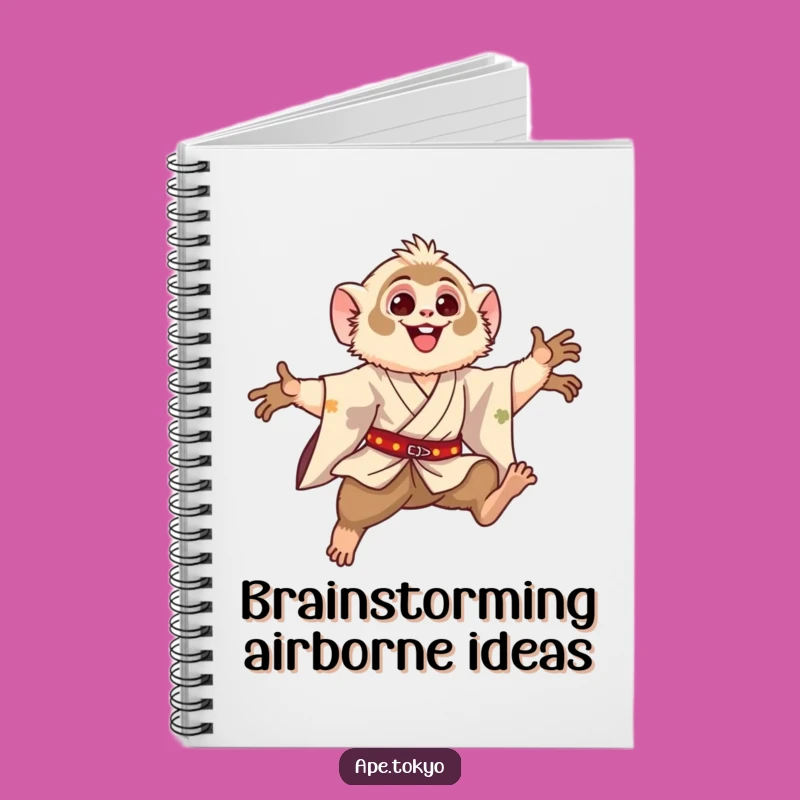 Funny Gibbon Leaping Motion Notebook: Hilarious Primate Journal for Ideas Gift