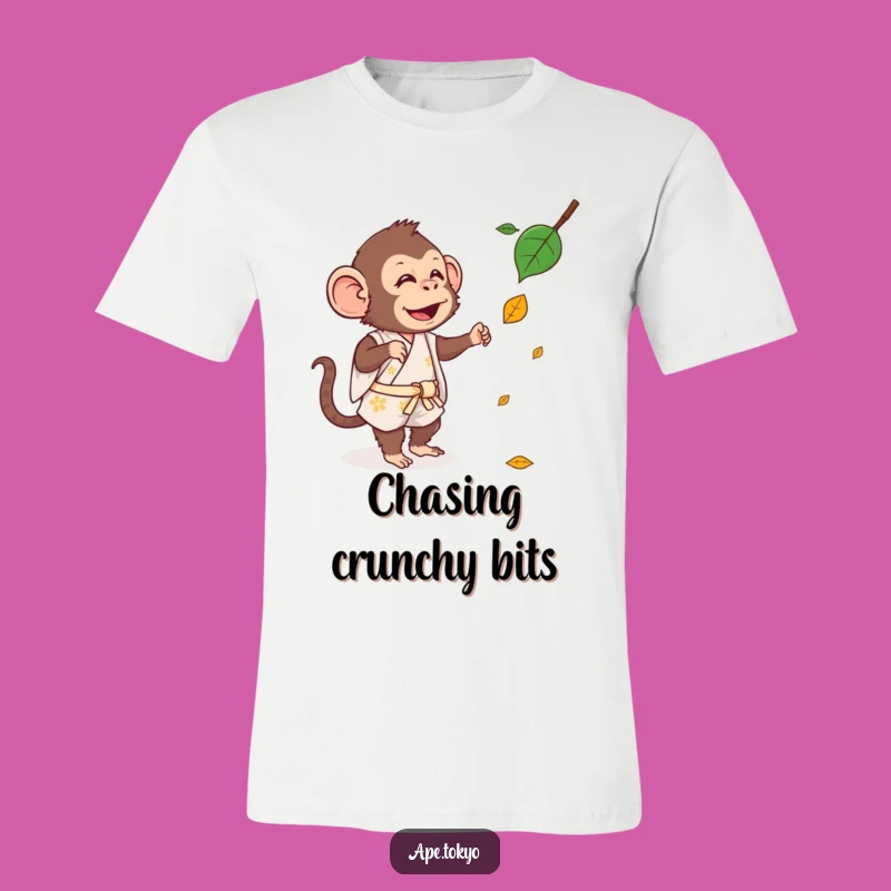 Funny Kimono Ape Leaf T-Shirt: Silly Ape Leaf Chase, Hilarious Funny Gift!