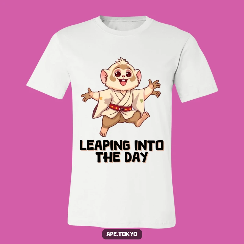 Funny Gibbon Leaping Motion T-Shirt: Agile Primate Style for a Hilarious Gift