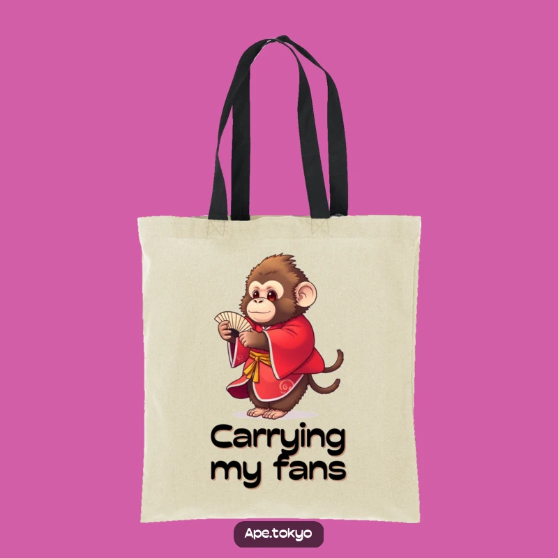 Funny Fluffy Ape Fan Dance Tote Bag: Carry Your Laughs in Style